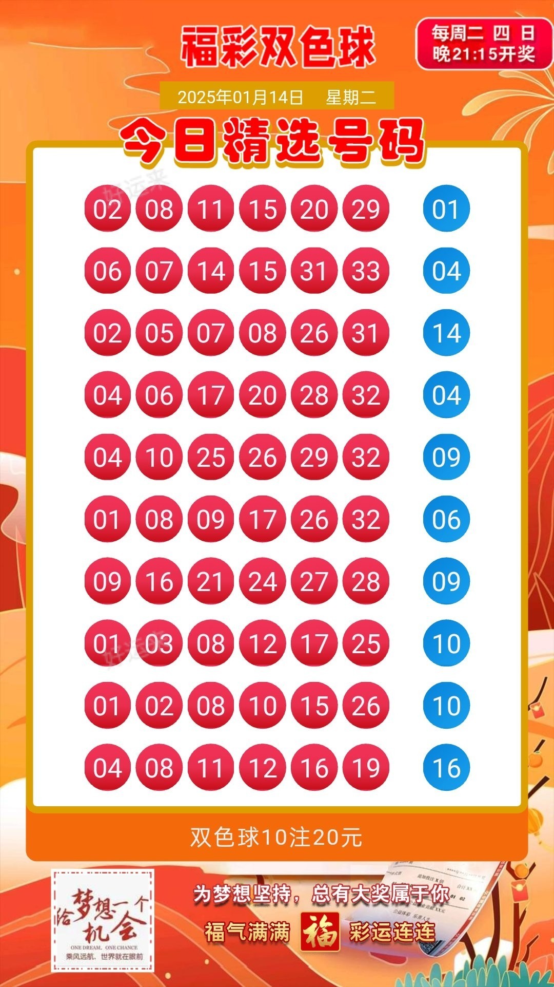 双色球今日奖池 18.5亿元元 2元可中1000万，你的梦想不是梦