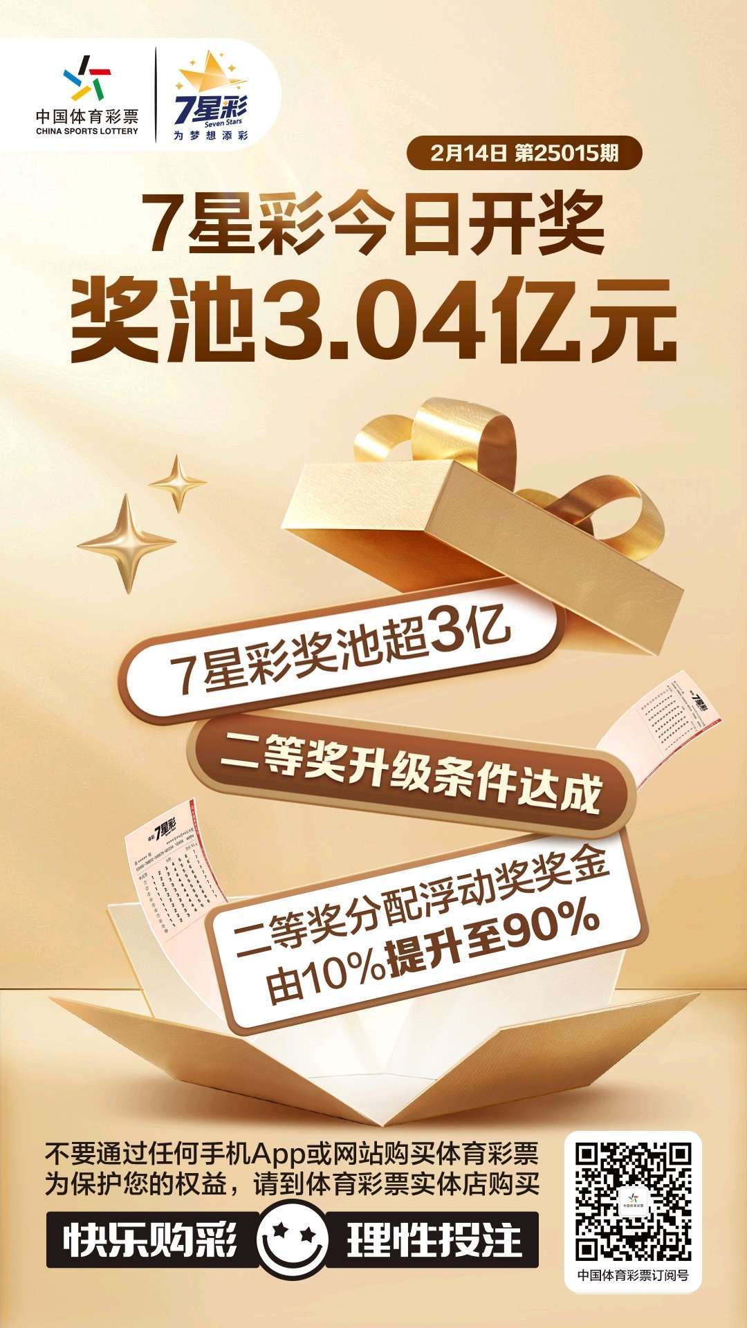 排列3、排列5、参考数据已出。 7星彩今晚开奖，奖池3.04亿。
