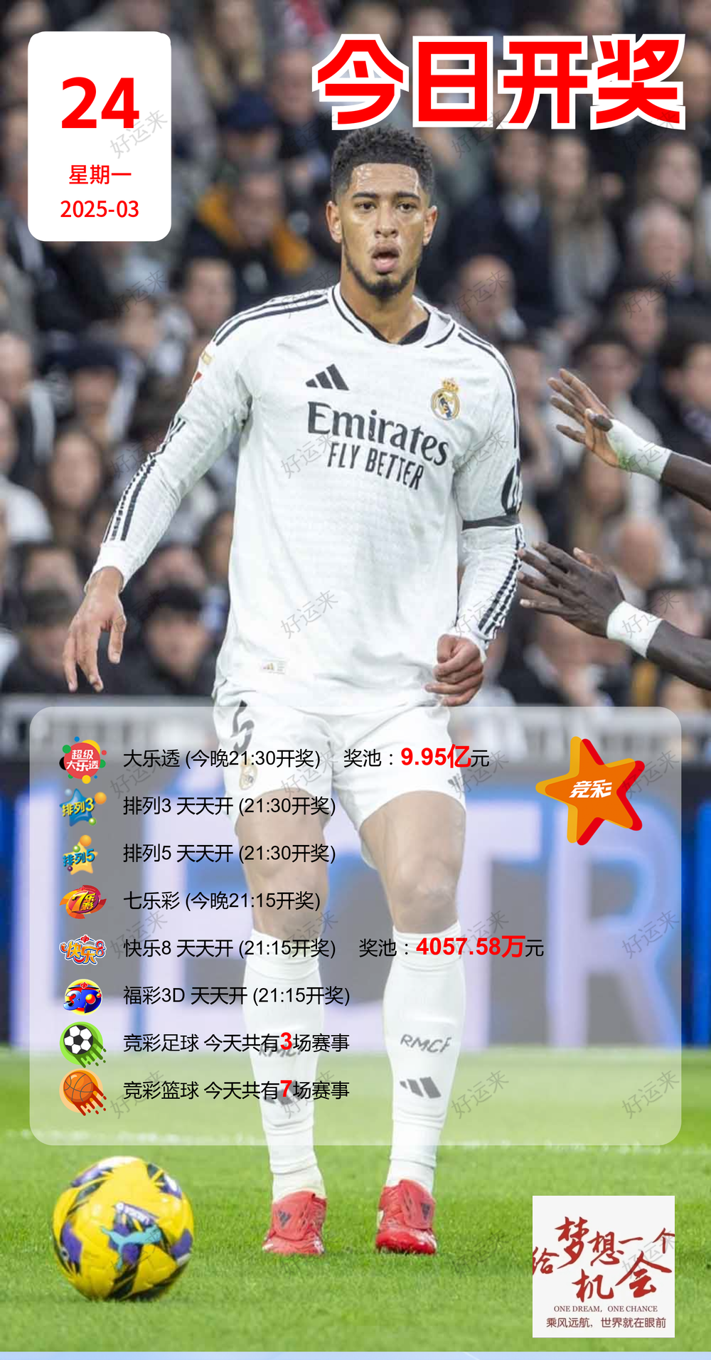 03月24日赛事预告 竞彩足球3场 竞彩篮球️7场 晚上22:00点截止