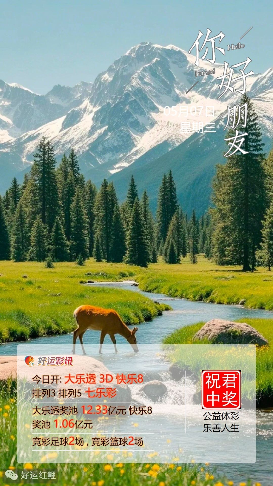 5月7日周三向快乐8出发，生活不会如你想象的那么一帆风顺，但也不会比你想象得还要糟糕。无论何时何地，您一定要相信——长风破浪会有时，直挂云帆济沧海。
